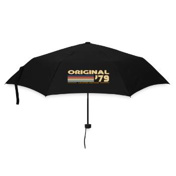 Vintage Retro 1979 - Regenschirm (klein) - Schwarz - Vorne