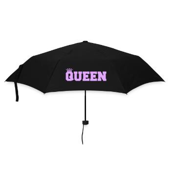 Königin in Lila Kronen-Style - Regenschirm (klein) - Schwarz - Vorne