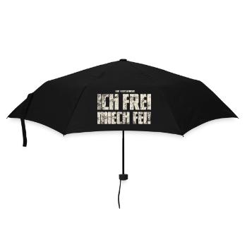 Ich Frei Miech Fei! Original Vogtländisch - Regenschirm (klein) - Schwarz - Vorne