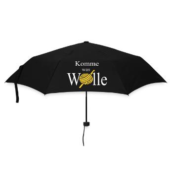 Komme was Wolle Häkeln Stricken Handarbeit - Regenschirm (klein) - Schwarz - Vorne