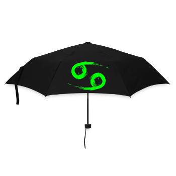 Krebs Cancer Sternzeichen Design Symbol Grün - Regenschirm (klein) - Schwarz - Vorne
