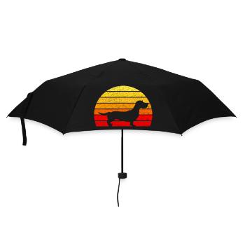 Wire-haired Dachshund Dachshund Retro Style Dog Sun. - Umbrella (small) - black - Front