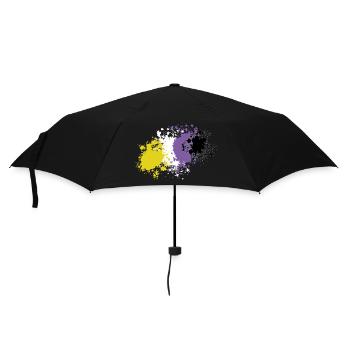 Non-binary pride blobs - Umbrella (small) - black - Front