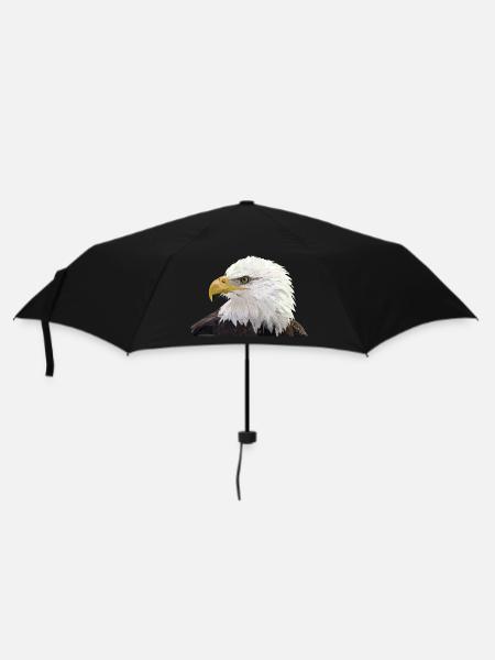 Weißkopfseeadler - Regenschirm (klein) - Schwarz
