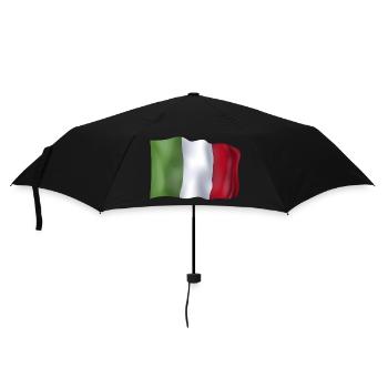 Italien Flagge - Regenschirm (klein) - Schwarz - Vorne