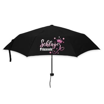 Schlagerprinzessin Schlagerfan Schlager Geschenk - Regenschirm (klein) - Schwarz - Vorne