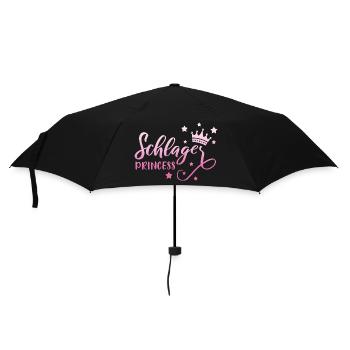 Schlagerprinzessin Schlagerfan Schlager Geschenk - Regenschirm (klein) - Schwarz - Vorne