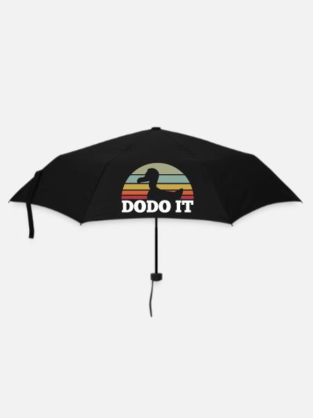 Dodo it vintage retro motif - Parapluie standard - noir