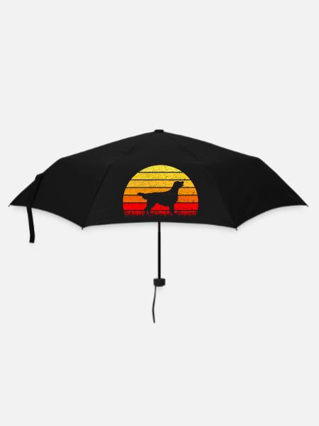 Flat Coated Retriever Sonnenaufgang - Regenschirm (klein) - Schwarz