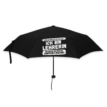 Grundschullehrerin Lehrerin Spruch Geschenk Beruf - Regenschirm (klein) - Schwarz - Vorne