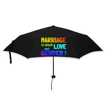 Le mariage est une question d’amour et non de genre - L’amour pour tous! - Parapluie standard - noir - Devant