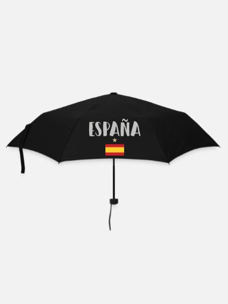 Spanien Fußball Trikot Spanische Flagge - Regenschirm (klein) - Schwarz