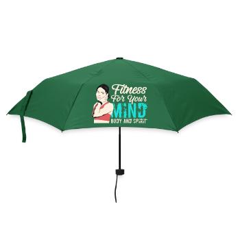 fitness for your mind body and spirit - Umbrella (small) - bottlegreen - Front