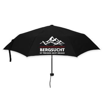 Bergsucht ist übrigens nicht heilb. Wandern Design - Regenschirm (klein) - Schwarz - Vorne