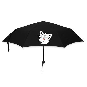 Chat mignon - Parapluie standard - noir - Devant
