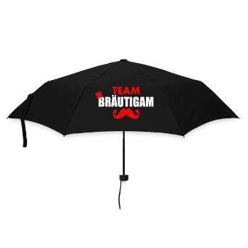 Team bräutigam - Regenschirm (klein) - Schwarz - Vorne