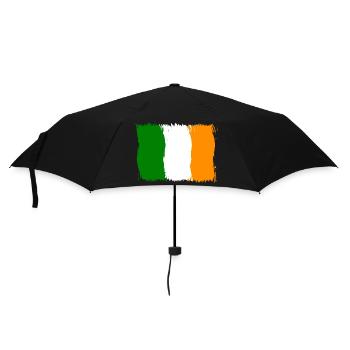 Irland ,Fahne Flagge Geschenk - Regenschirm (klein) - Schwarz - Vorne