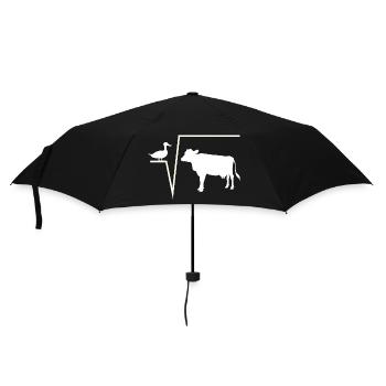 n-te Wurzel von Q - Ente Wurzel von Kuh Mathe Witz - Regenschirm (klein) - Schwarz - Vorne