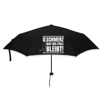 Fußball Soccer - Regenschirm (klein) - Schwarz - Vorne
