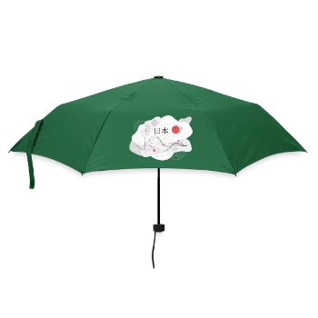Inscription Japon avec motif de drapeau japonais - Parapluie standard - vert bouteille - Devant