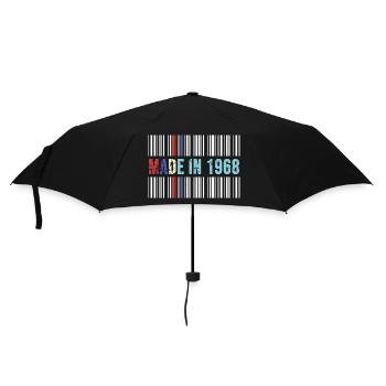 1968 anniversaire 54 ans 54e anniversaire rétro code-barres - Parapluie standard - noir - Devant