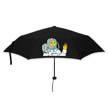 Astronautes Drôle - Parapluie standard - noir - Devant