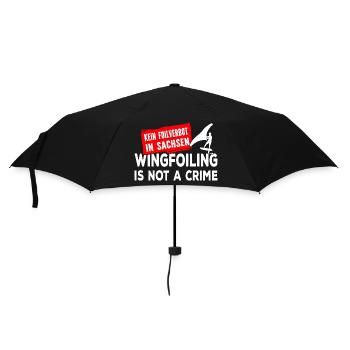 Wing Foiling Verbot Sachsen Surf Surfing Surfer - Regenschirm (klein) - Schwarz - Vorne