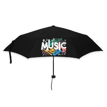 Music Graffiti Style – Colorful Sound Vibes - Umbrella (small) - black - Front