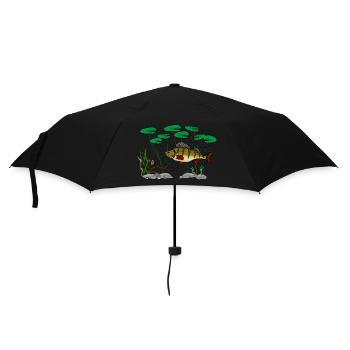Pêche à la perche - Parapluie standard - noir - Devant