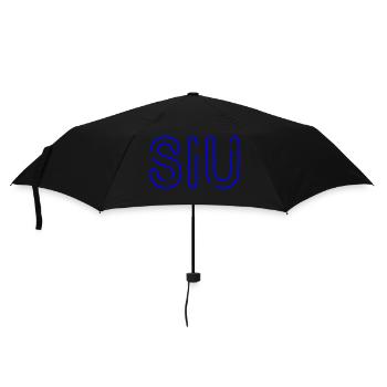 Jugendwort - Siu - dünne Neonschrift in dunkelblau - Regenschirm (klein) - Schwarz - Vorne
