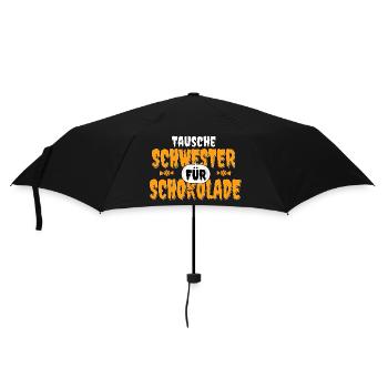 Halloween lustig Schwester Witz Kinder Geschwister - Regenschirm (klein) - Schwarz - Vorne