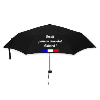 On dit pain au chocolat d'abord - Parapluie standard - noir - Devant