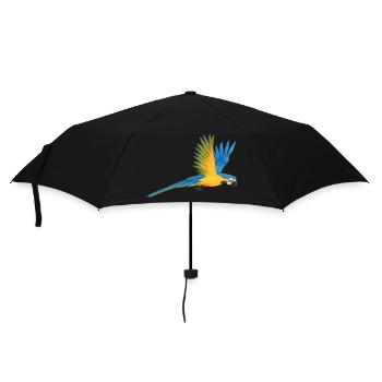 Ara Papagei - Regenschirm (klein) - Schwarz - Vorne