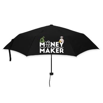 Money Maker Geld Dollar Geschenk Idee - Regenschirm (klein) - Schwarz - Vorne
