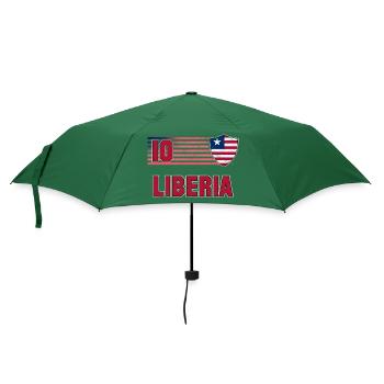 Liberia Fußball Mannschaft - Regenschirm (klein) - Flaschengrün - Vorne