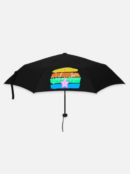 Weihnachten - Regenschirm (klein) - Schwarz