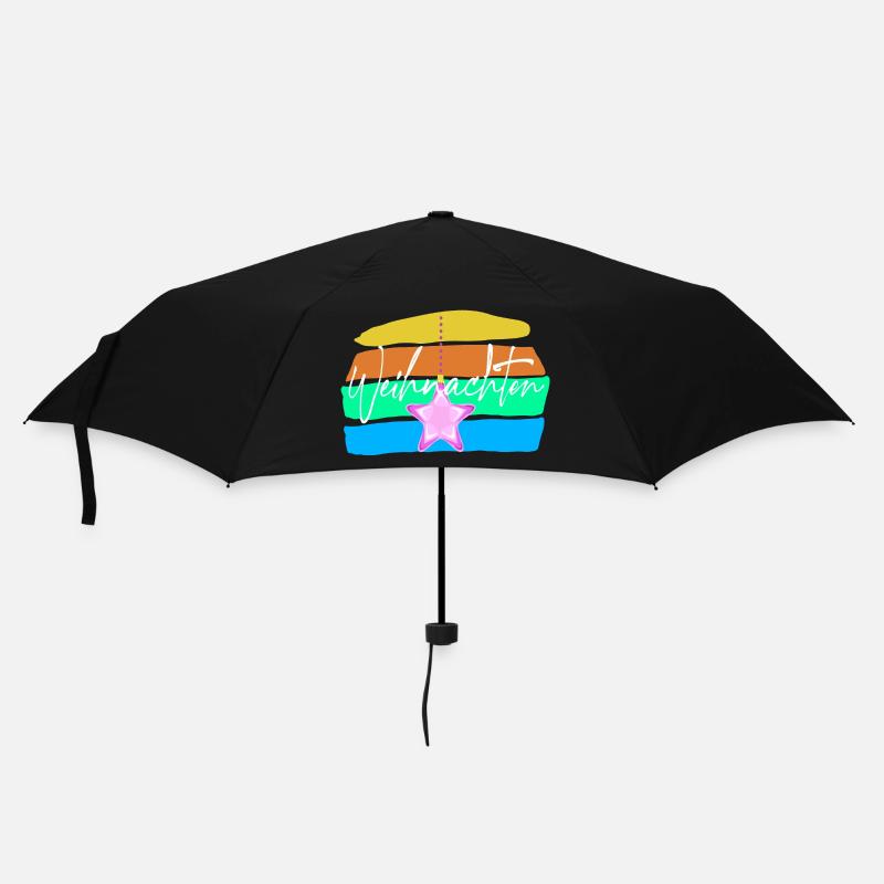 Weihnachten - Regenschirm (klein) - Schwarz