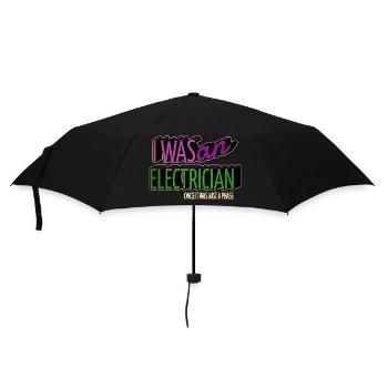 electrician bib humor present retired happy funny - Regenschirm (klein) - Schwarz - Vorne