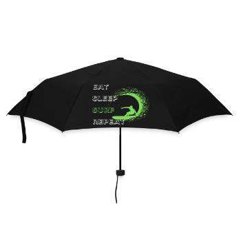 Eat Sleep Surf Repeat - Regenschirm (klein) - Schwarz - Vorne