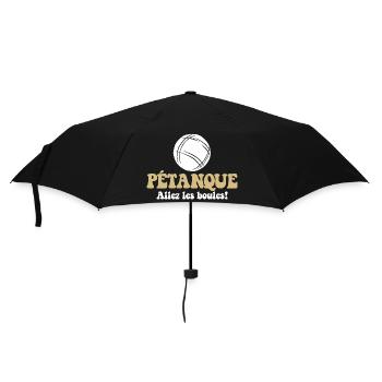 3 Boulekugeln für Bouler Boulekugel Petanque Boule - Regenschirm (klein) - Schwarz - Vorne