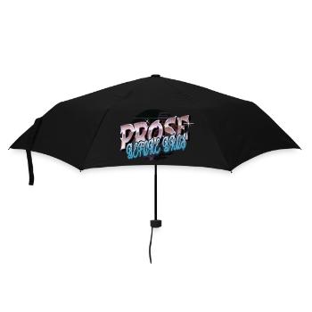 book cat wine cat book connoisseur funny quote - Umbrella (small) - black - Front