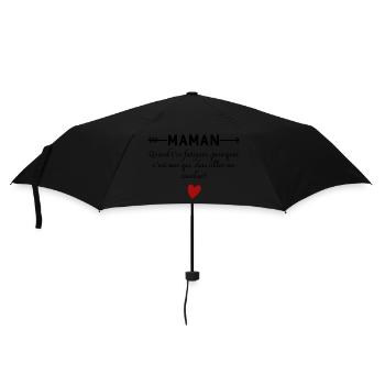 maman questions bébé humour - Parapluie standard - noir - Devant