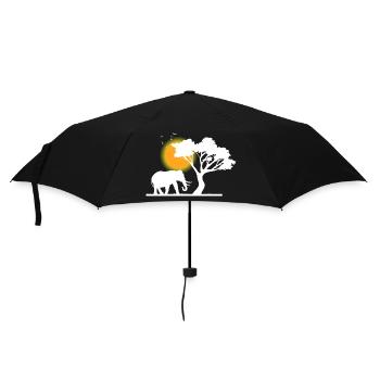 Safari Zoo Animals Wildlife - Regenschirm (klein) - Schwarz - Vorne