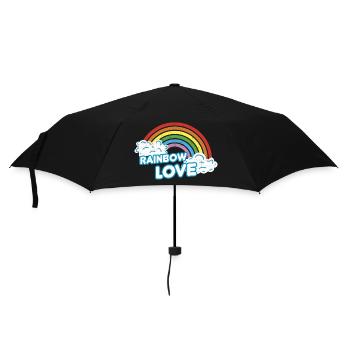 LGBT Rainbow Love - Umbrella (small) - black - Front