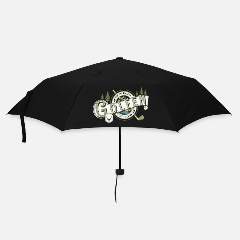 Golf Hobby Vintage Mountain Funny - Regenschirm (klein) - Schwarz