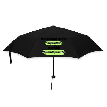 Japanisch Neinentspannt - Regenschirm (klein) - Schwarz - Vorne