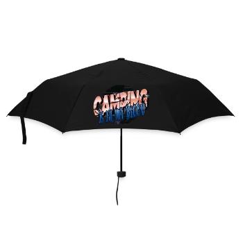 tent quote awesome cool best camping funny tshirt - Regenschirm (klein) - Schwarz - Vorne