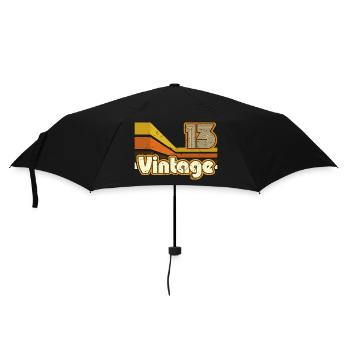 2013 Geburtstag geboren im Jahr 2013 Retro Vintage - Regenschirm (klein) - Schwarz - Vorne