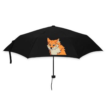Fox Zugslogo - Regenschirm (klein) - Schwarz - Vorne