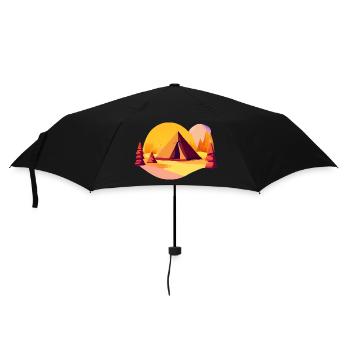 Camping Caravan Camp Gift Tents Motorhome - Umbrella (small) - black - Front